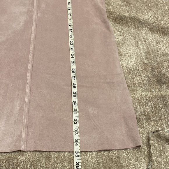 Joh Lilac Faux Suede Dress stretch with pockets oh so comfy Sz Large EUC - Picture 5 of 10
